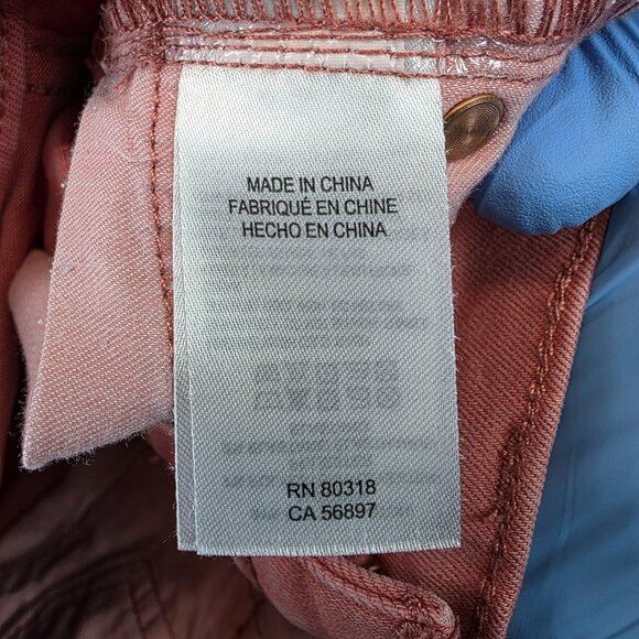 Lucky Brand High Rise Bridgette Crop Skinny Jeans Womens 00 24 Pink Button Fly - Picture 11 of 14